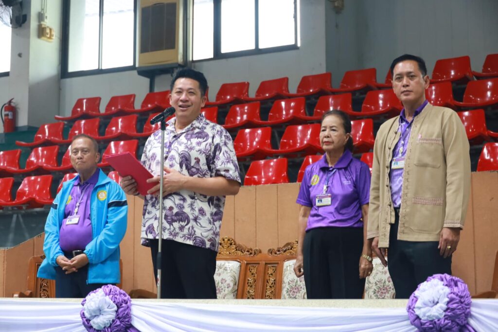 ให้โอวาท และ กำลังใจ นักเรียน นักกีฬา โรงเรียนกีฬาองค์การบริหารส่วนจังหวัดพิษณุโลก เพื่อเข้าร่วมการแข่งขันกีฬานักเรียนองค์กรปกครองส่วนท้องถิ่นแห่งประเทศไทย รอบคัดเลือก ระดับภาคเหนือ ครั้งที่ 38